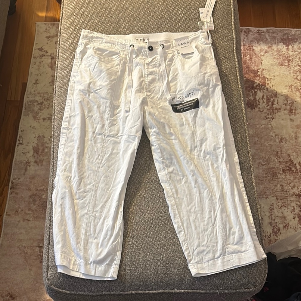 White Cropped Pants